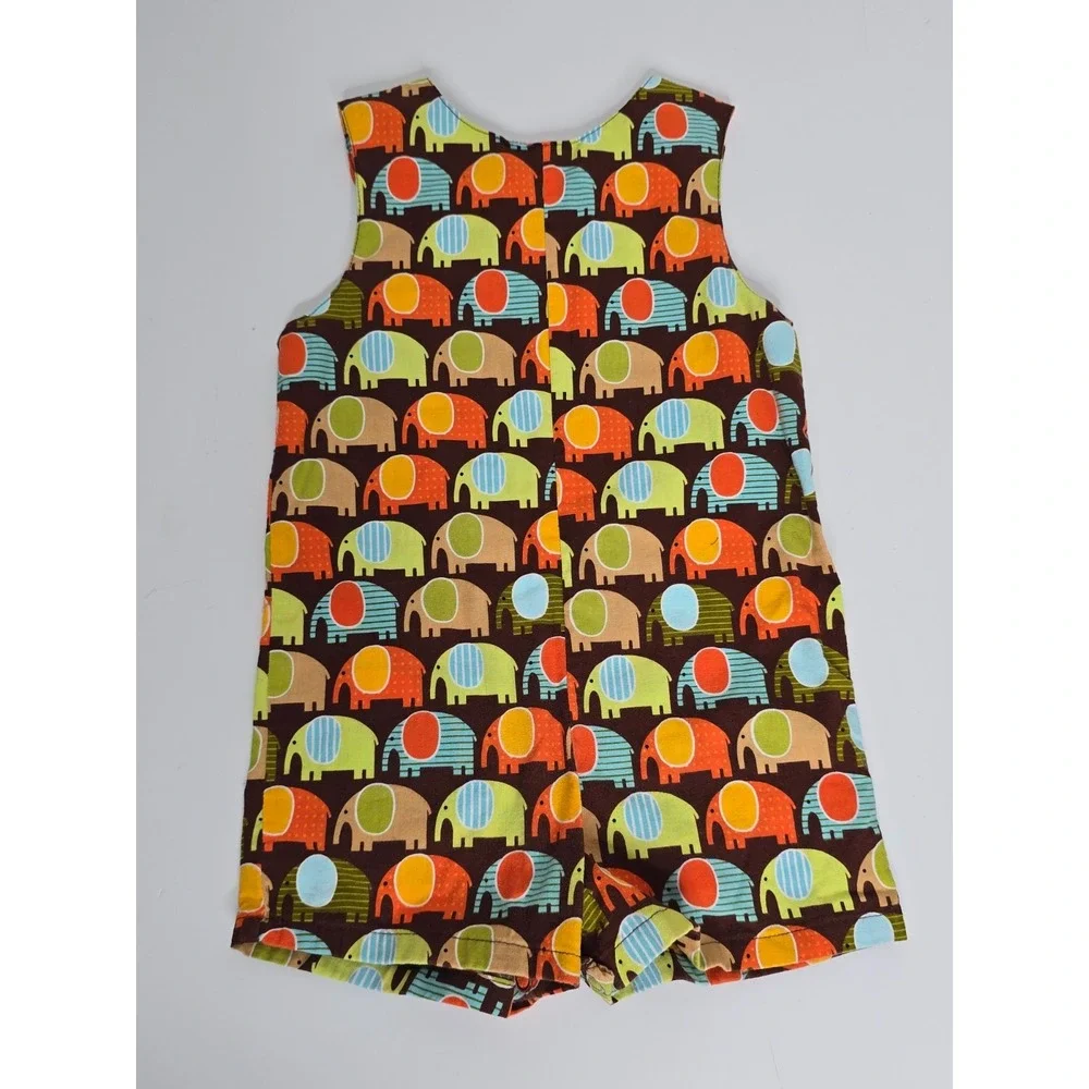 Haley and the Hound Sleeveless Romper 18 Months Elephants Animals Unisex Brown
